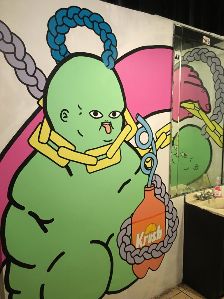 Bathroom art / Photo courtesy of Mammal Gallery