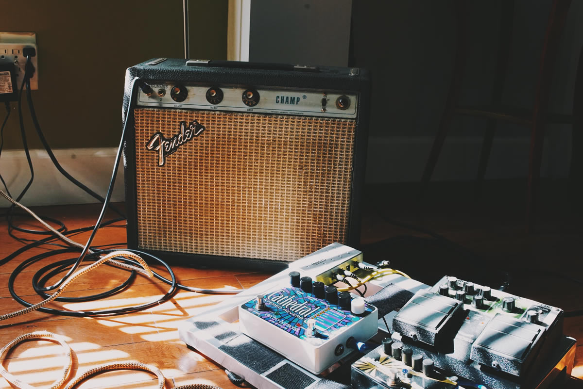 Fender amp at the Neon Dungeon