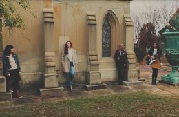 members of Shantih Shantih in Oakland Cemetary
