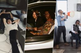 Three panel photo with Warm Red, Danger Incorporated, and Quiet Hounds