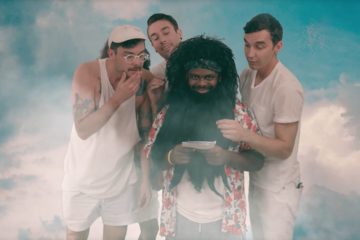members if Challenger Deep wearing all white with bearded man.