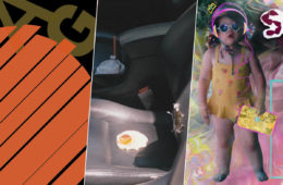 three panel photos featuring record art for Nag, Twelve25, and Sarah to Nine.