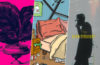 three panel image of MORE, Pine Overcoat, and T. Mason album covers