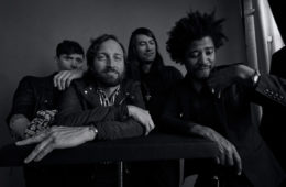 black and white photo of the band Algiers