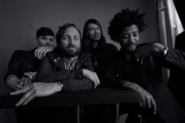 black and white photo of the band Algiers