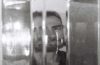 portrait of Chandler Kelley of Canopy Joc distorted through glass vases