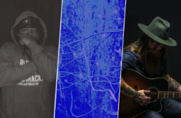 Three panel photo of DT from Clan Destined, closeup of the new Hospice EP, and Reverend Hylton