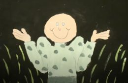 animation still from Lunar Vacation's Shrug video