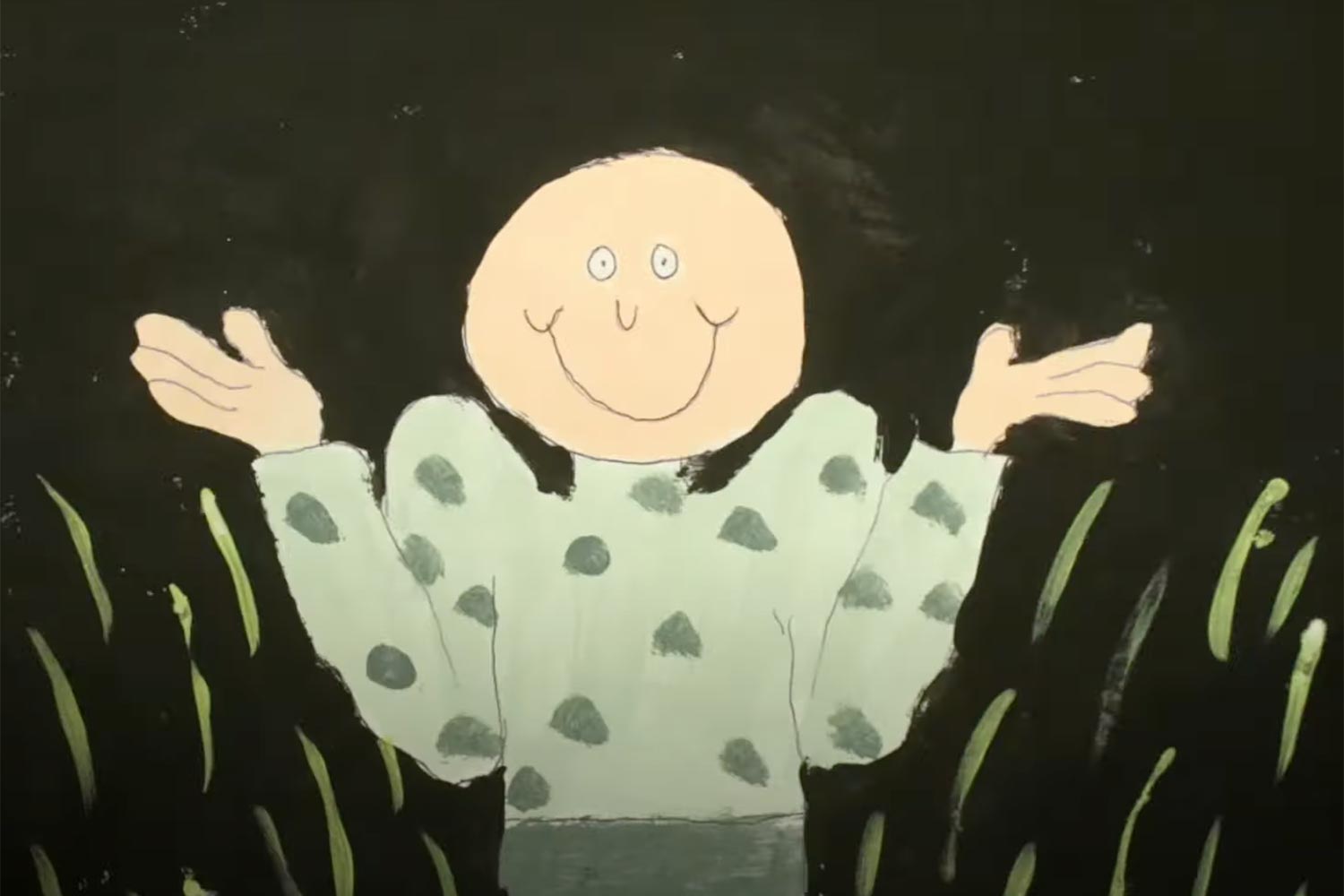 animation still from Lunar Vacation's Shrug video