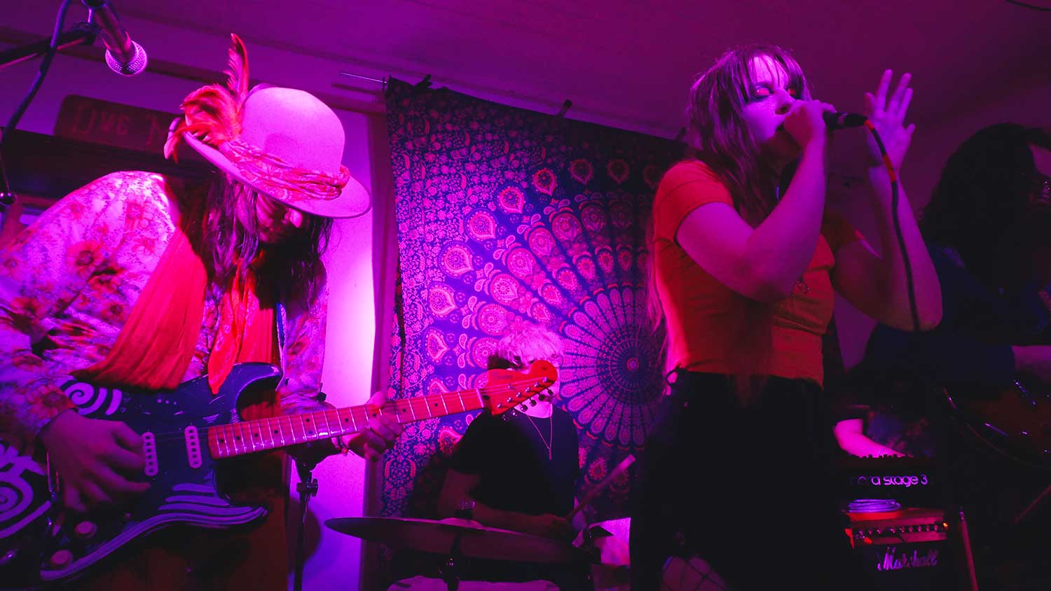Rae and the Ragdolls performing at Hunt House