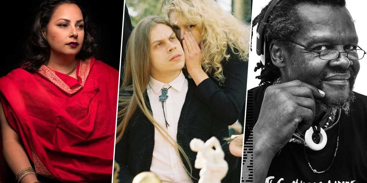 Panel of three images featuring Sister Sai, Lowtown, and Lonnie Holley